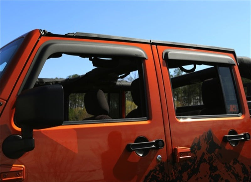 Rugged Ridge Window Visors Matte Black 07-18 4-Door Wrangler - 11349.12