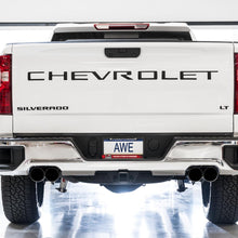 AWE 0FG Catback Split Rear Exit Exhaust for 4th Gen Silverado/Sierra 1500 6.2L (With Bumper Cutouts) - Quad Diamond Black Tips - 3015-43204
