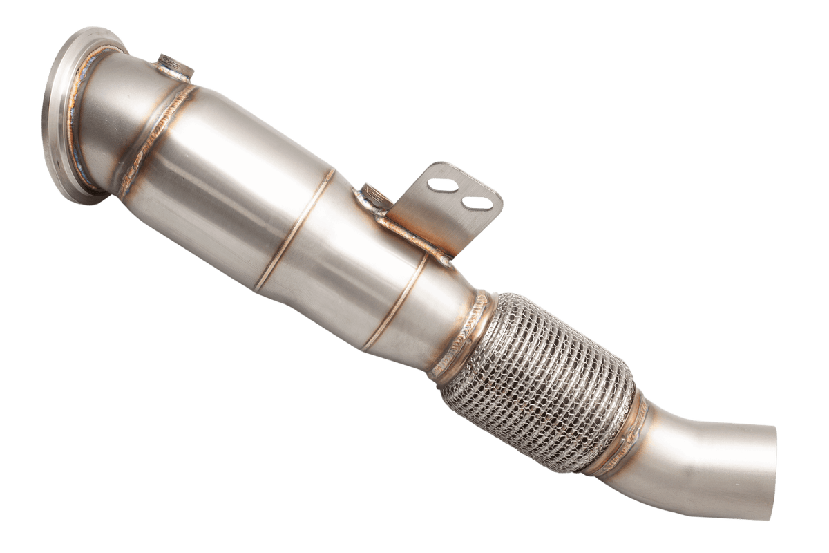 XForce Turbo Downpipe with High Flow Cat Converter (2019+ Toyota Supra A90) - E2B58KITB