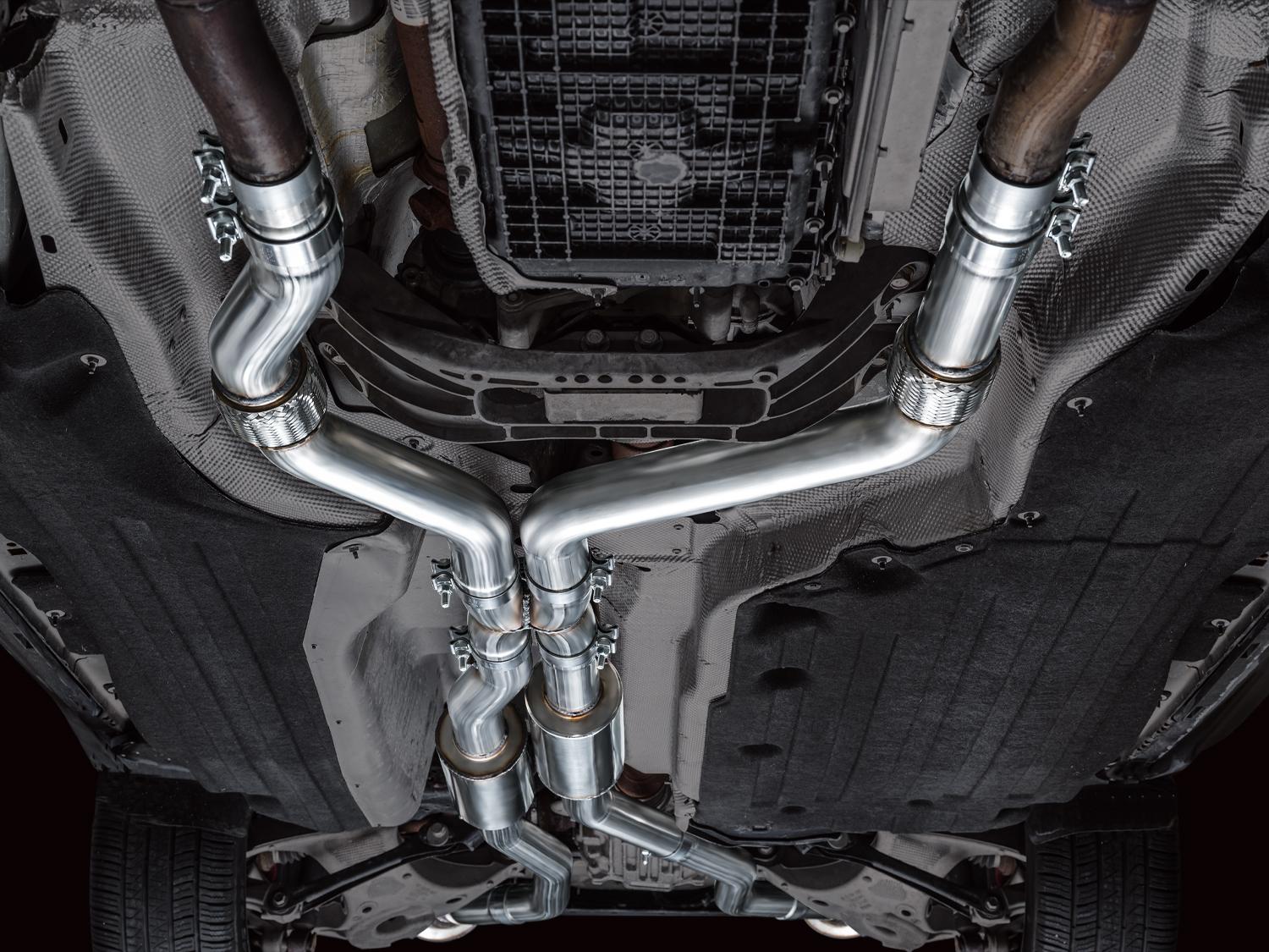 AWE Touring Edition Catback Exhaust - Chrome Silver Tips (2020-2026 Explorer ST) - 3015-42625