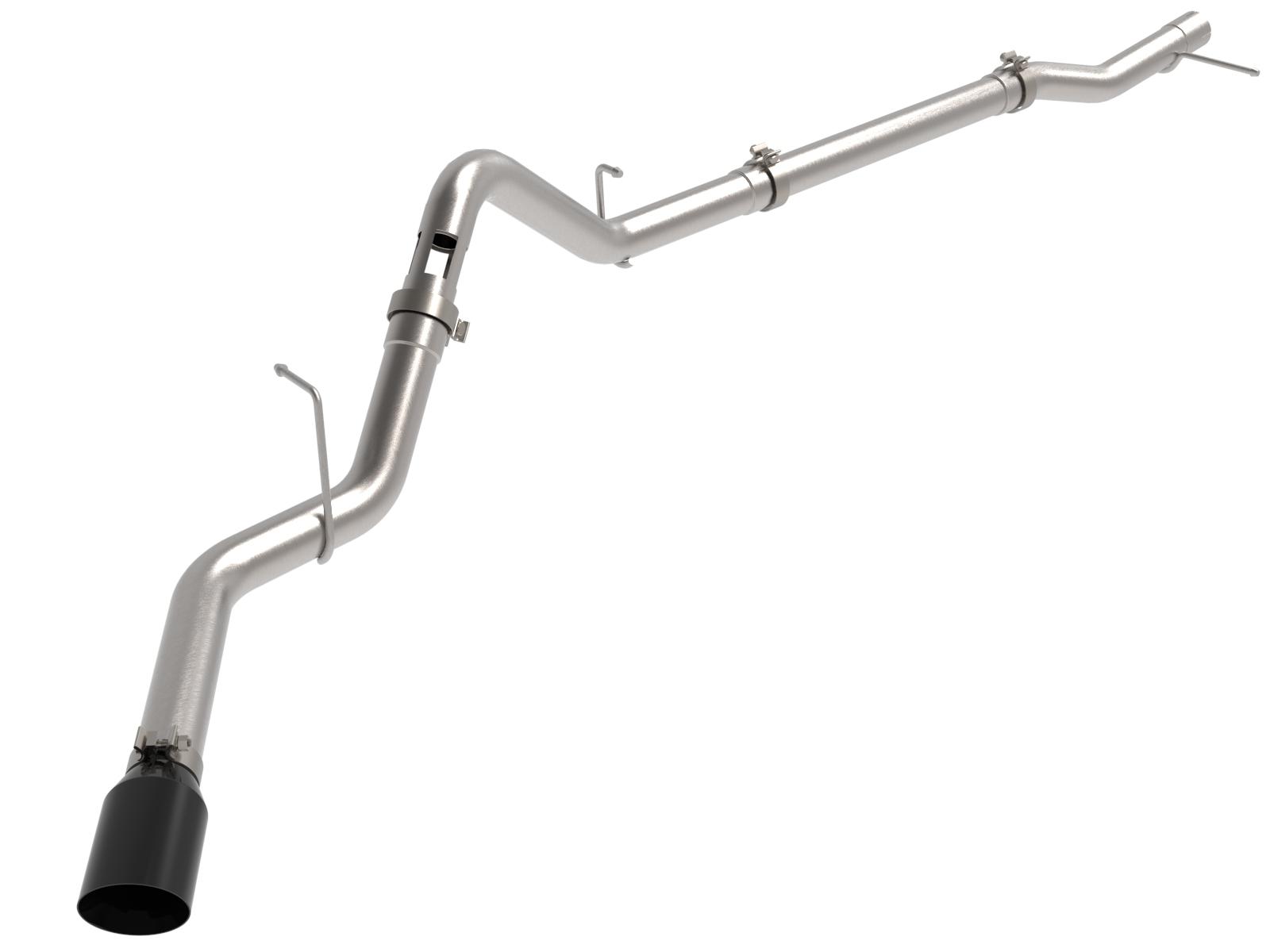 AFE Large Bore-HD 3 IN 409 Stainless Steel DPF-Back Exhaust System w/Black Tip (2023-2024 Silverado 1500 , Sierra 1500) - 49-44144-B