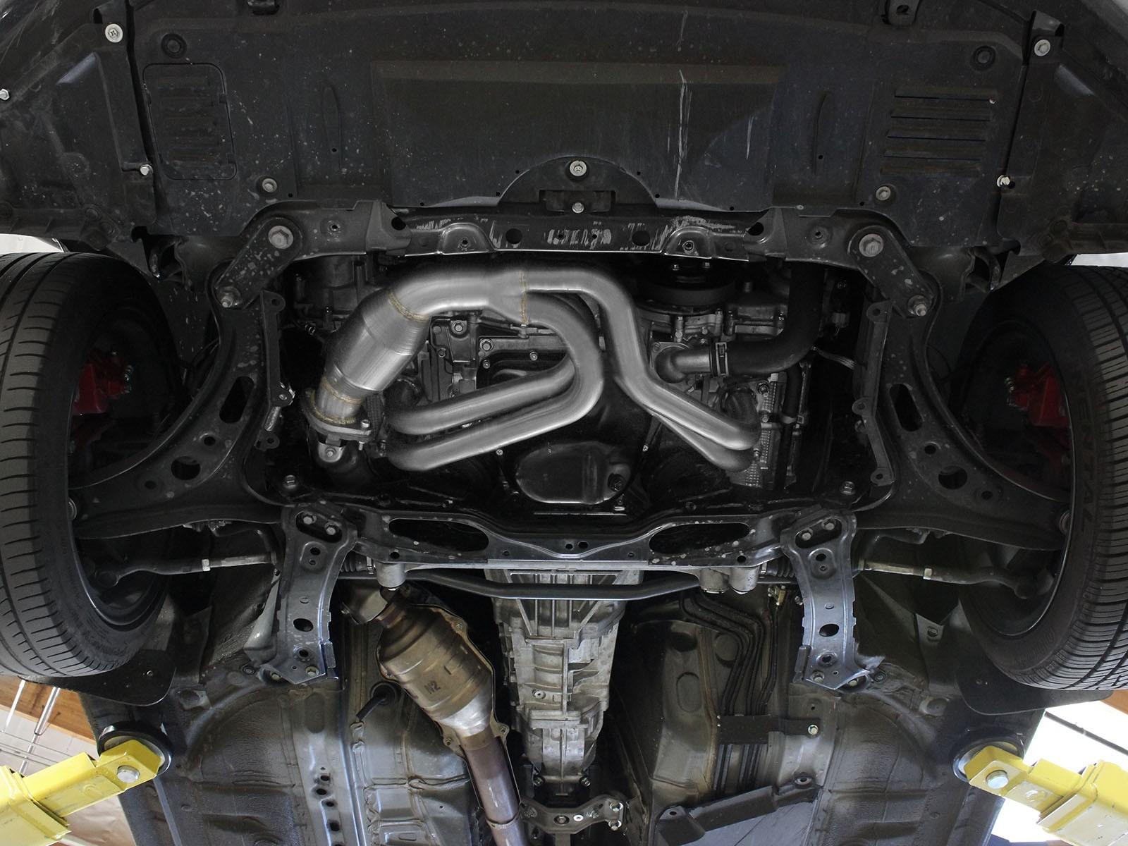 AFE Twisted Steel Long Tube Header 304 Stainless Steel w/ Cat (Toyota 86/FT86/GT86 12-19 / Scion FR-S 13-16 / Subaru BRZ 13-19 H4-2.0L) - 48-36005-1HC