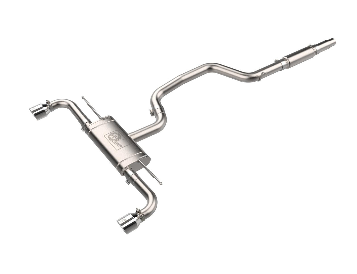 AFE MACH Force-Xp 3 IN to 2-1/2 IN Stainless Steel Cat-Back Exhaust System Polishe (2022-2025 GTI) - 49-36454-P