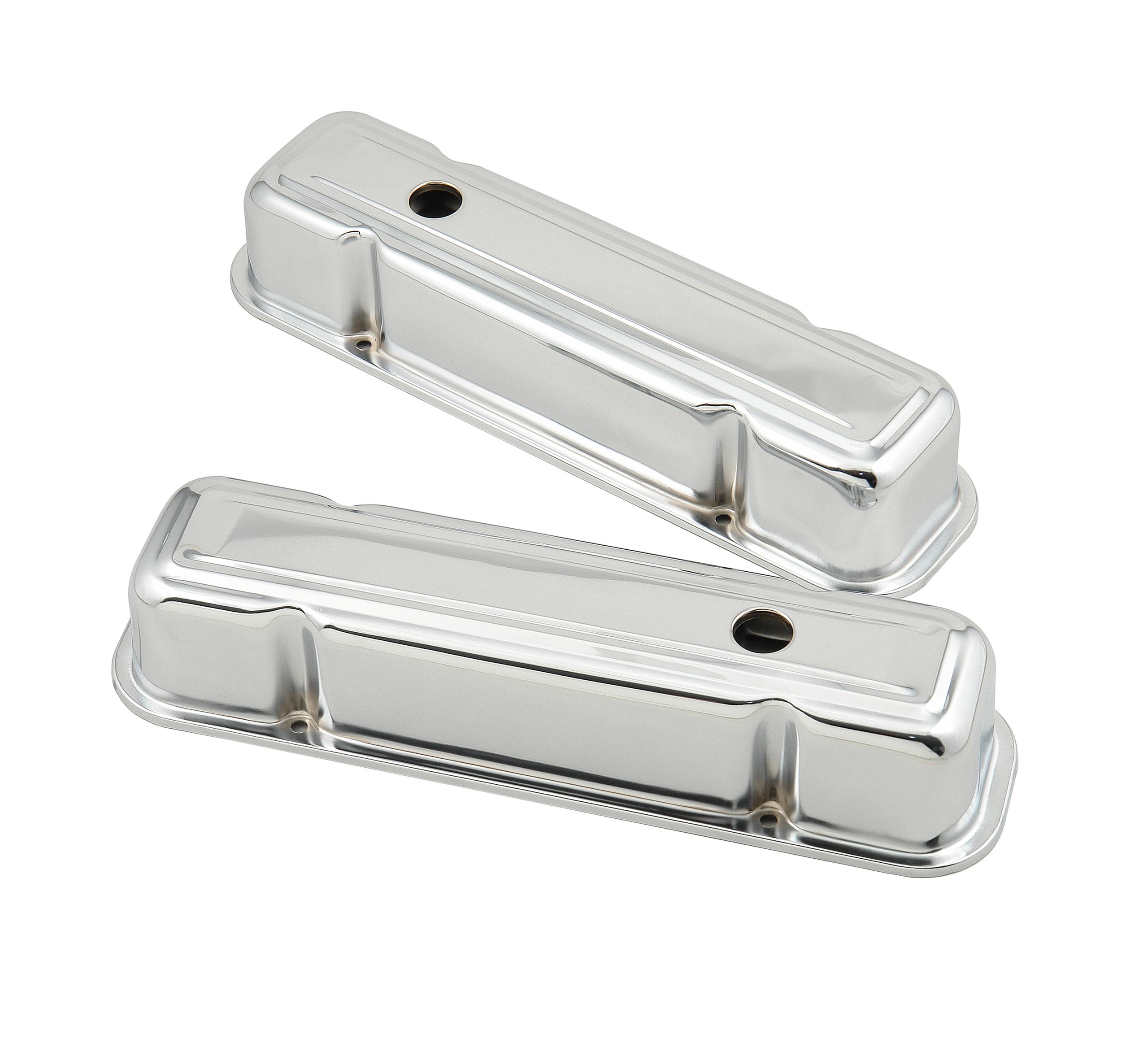 Mr. Gasket Chrome Tall-Style Valve Covers.  - 9805