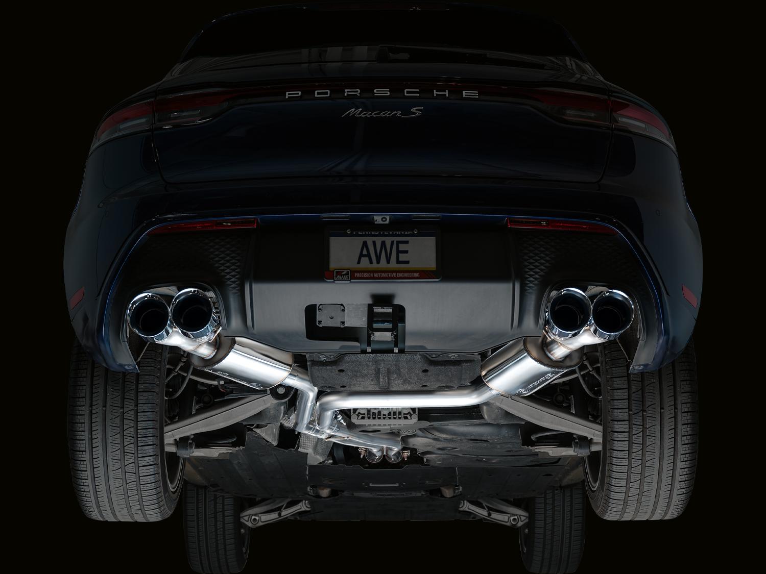 AWE Touring Edition Exhaust for '19-'21 Porsche Macan 3.0T/2.9TT - Chrome Silver - 3015-42951