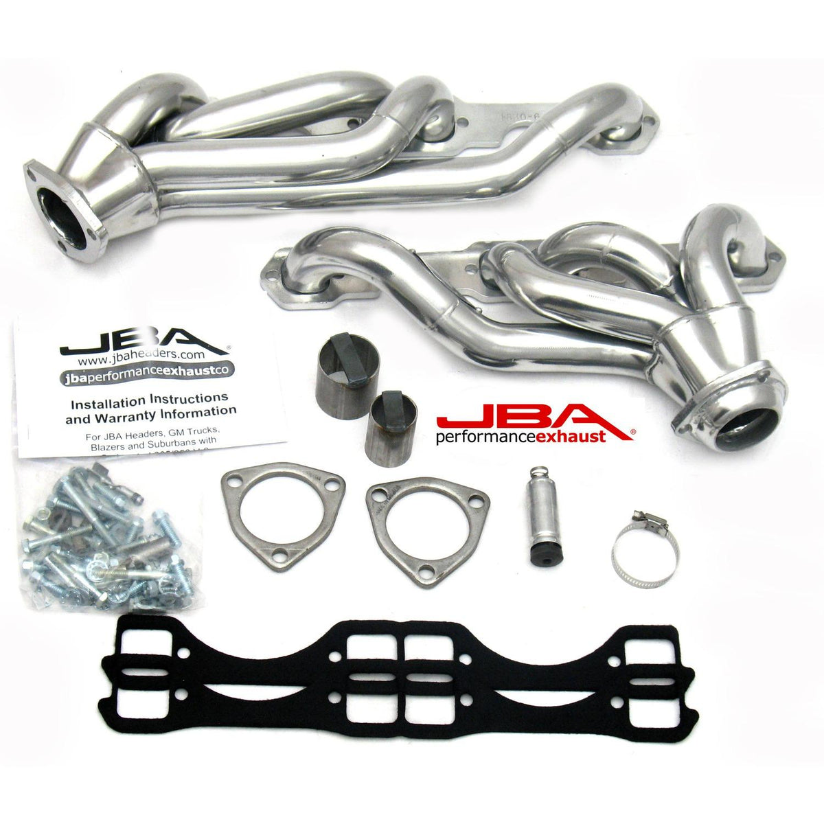 JBA GM 65-86 Truck 5.0/5.7L w/Carb Sil Cer - 1830S-6JS