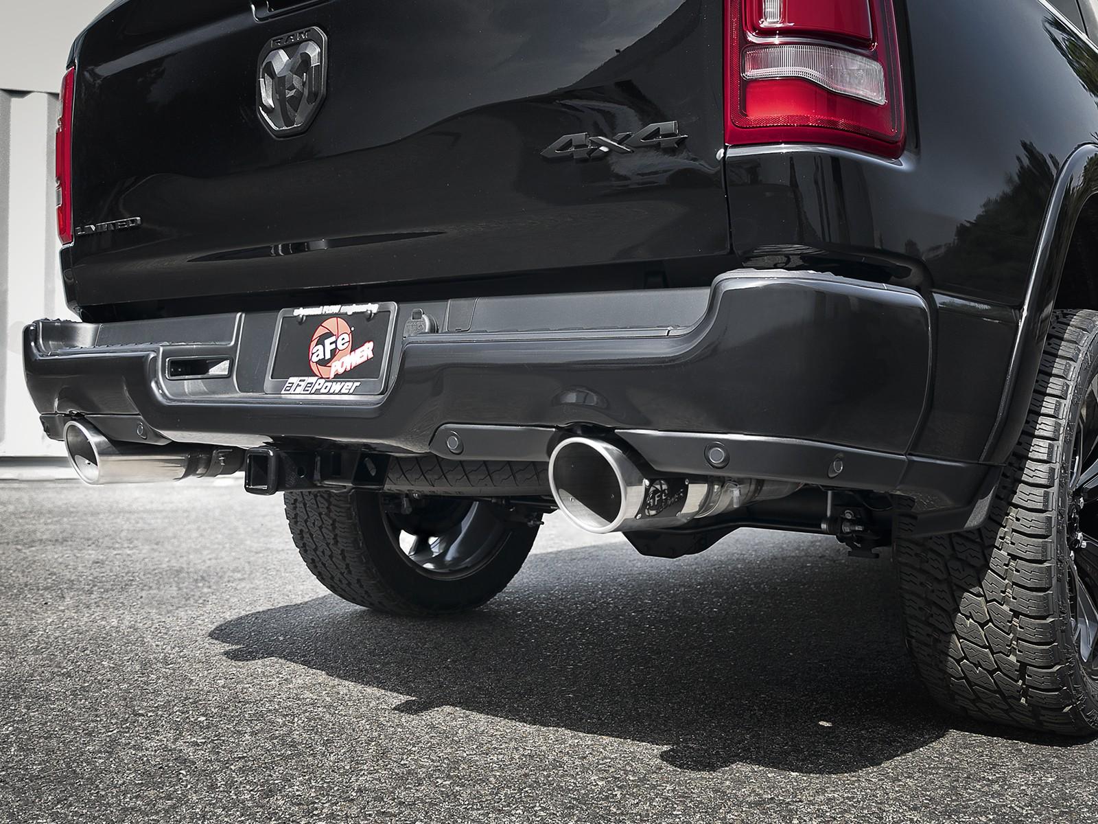AFE Gemini XV Cat-Back Exhaust System w/ Dual Rear Exit Polished Tip (2019-2021 1500, 1500) - 49-32081-P