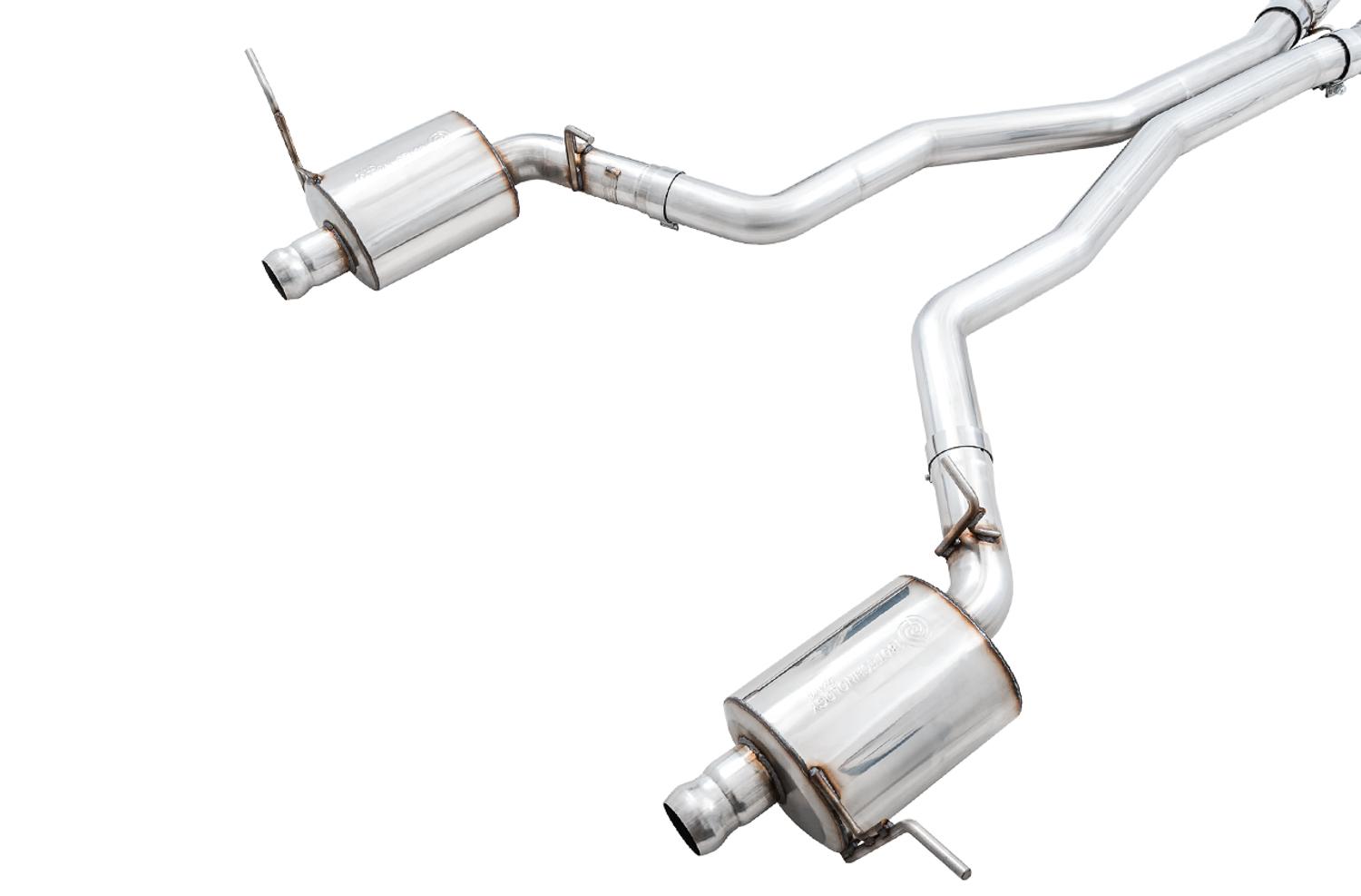 AWE Cat Back Exhaust - Touring Edition, Stock Tips (2020 Grand Cherokee SRT/Trackhawk) - 3015-31017
