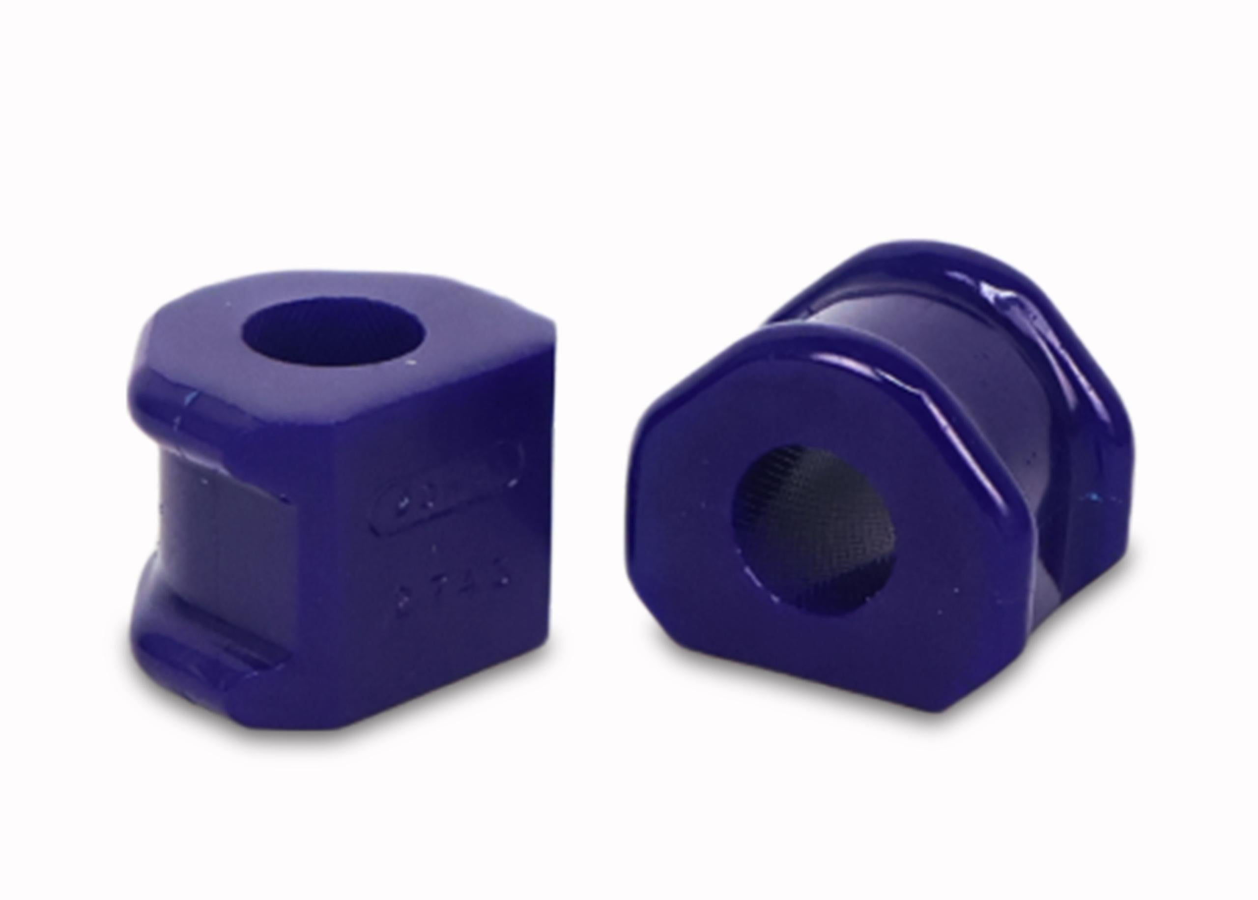 SuperPro Sway Bar mount bushes are an important part of the whole sway bar system. Worn or rubber bushes in these locations lead to movement in the sway bar in unwanted directions that effect the effectiveness of the sway bar. An upgrade to bushings can r