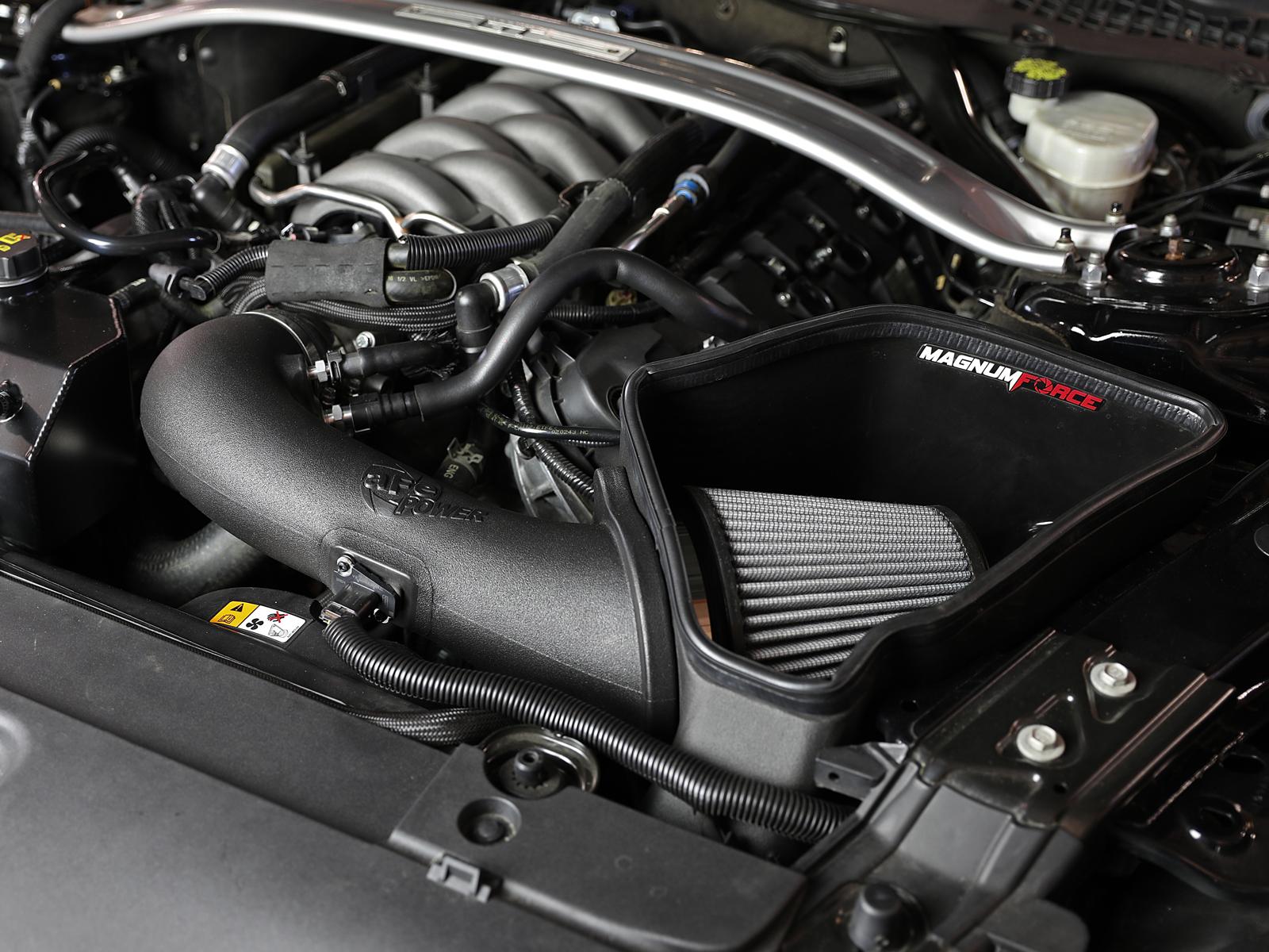 AFE Magnum FORCE Stage-2 Cold Air Intake System w/ Pro DRY S Media (2015-2017 Mustang GT) - 54-13015D