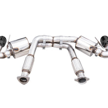 AWE Touring Edition Exhaust - Quad Diamond Black Tips (2020-2024 Corvette C8) - 3015-43159