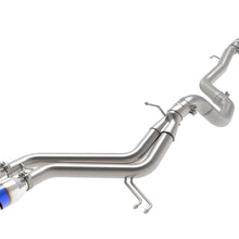 AFE Takeda Cat-Back Exhaust System w/ Dual Rear-Exit Blue-Flame Tip (2013-2017 Veloster) - 49-37018-L
