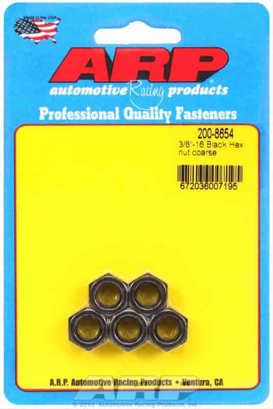 ARP 3/8-16 black coarse hex nut kit - 200-8654
