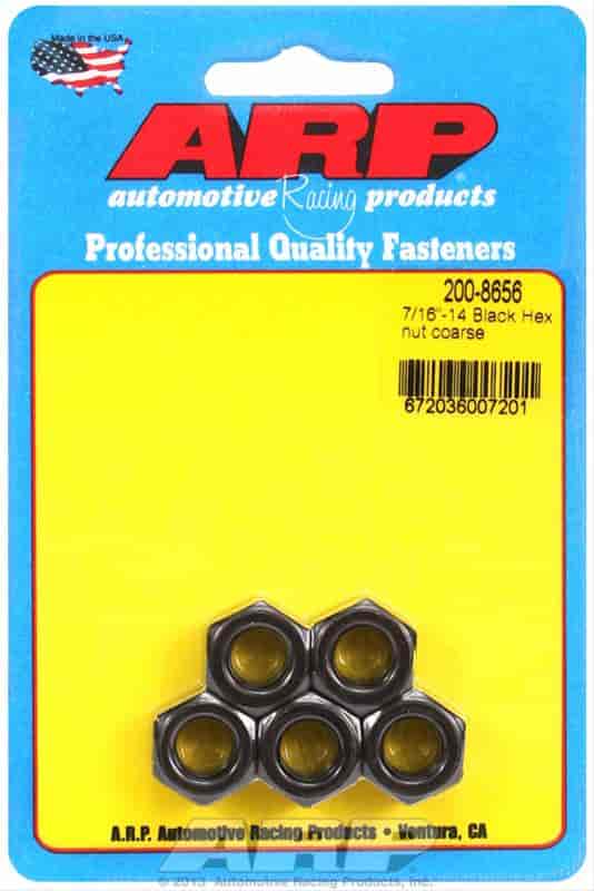 ARP 7/16-14 black coarse hex nut kit - 200-8656
