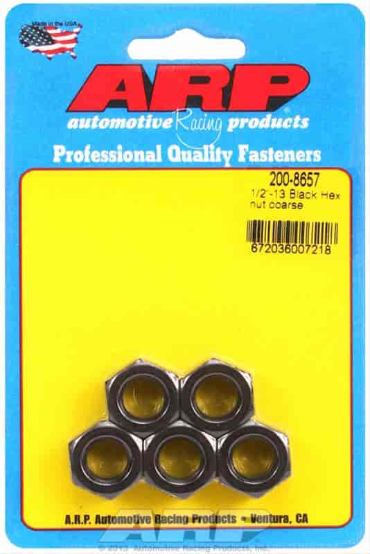 ARP 1/2-13 black coarse hex nut kit - 200-8657