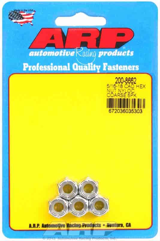 ARP 5/16-18 cad coarse nyloc hex nut kit - 200-8662