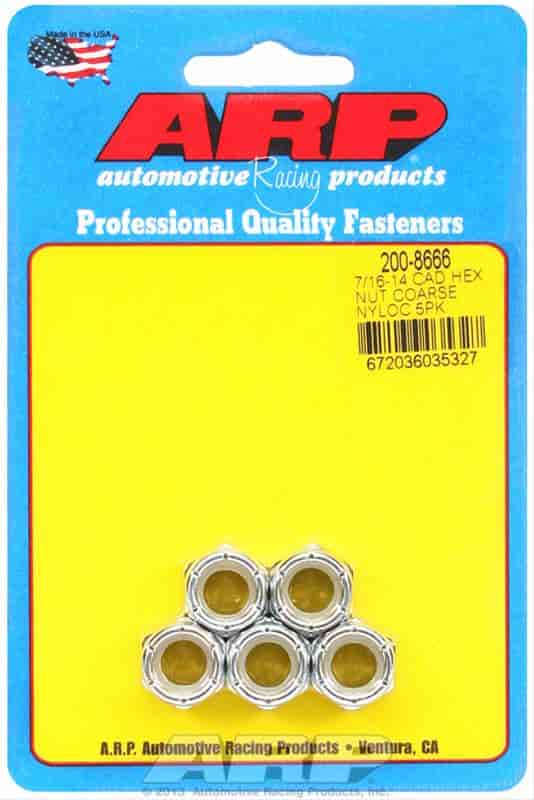 ARP 7/16-14 cad coarse nyloc hex nut kit - 200-8666