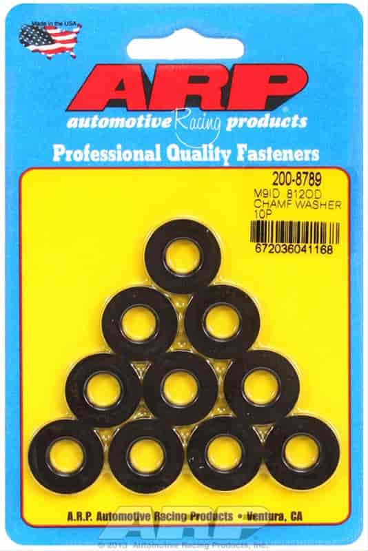 ARP M9 ID .812 OD chamfer black washers - 200-8789
