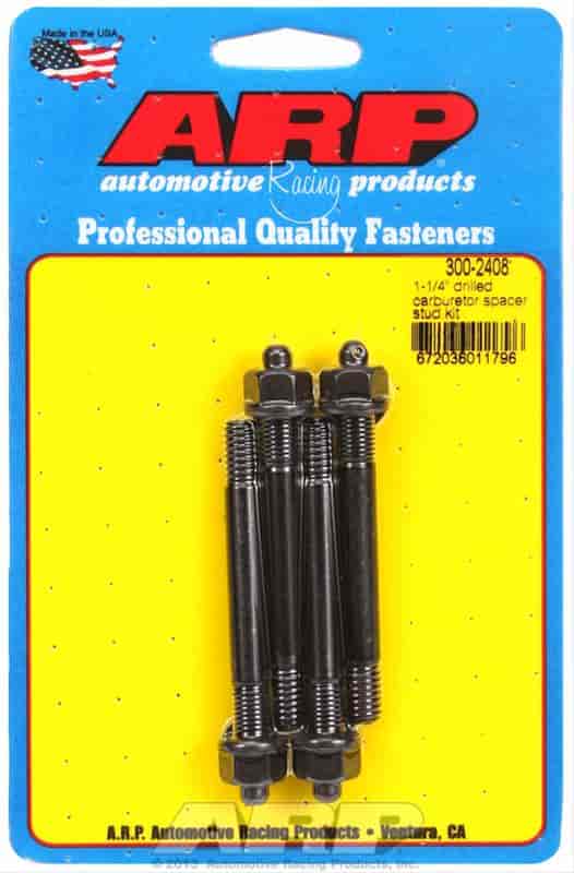 ARP 1-1/4" drilled carburetor spacer stud kit - 300-2408