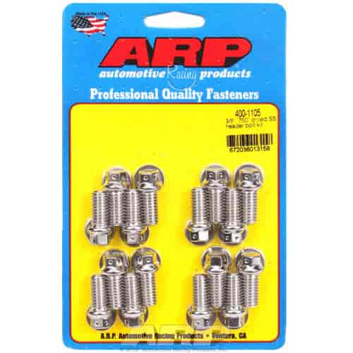 ARP 3/8 x .750 drilled SS header bolt kit - 400-1105