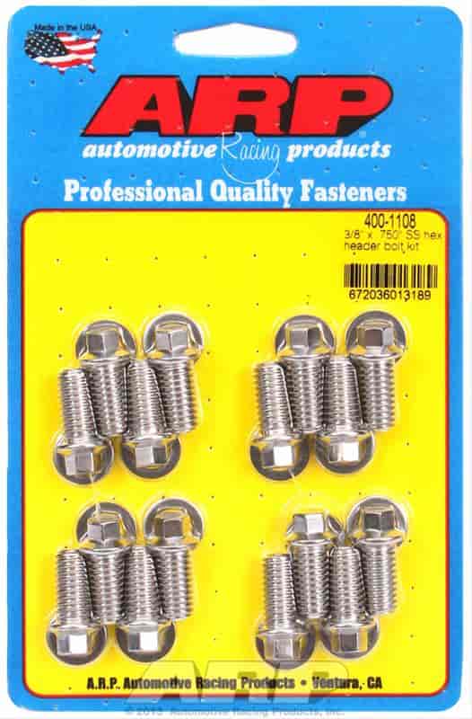 ARP 3/8 x .750 SS hex header bolt kit - 400-1108