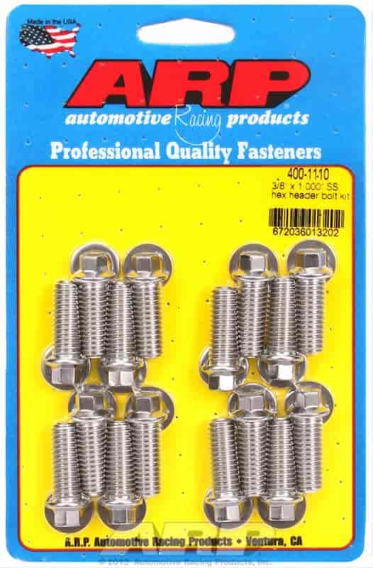 ARP 3/8 x 1.000 SS hex header bolt kit - 400-1110