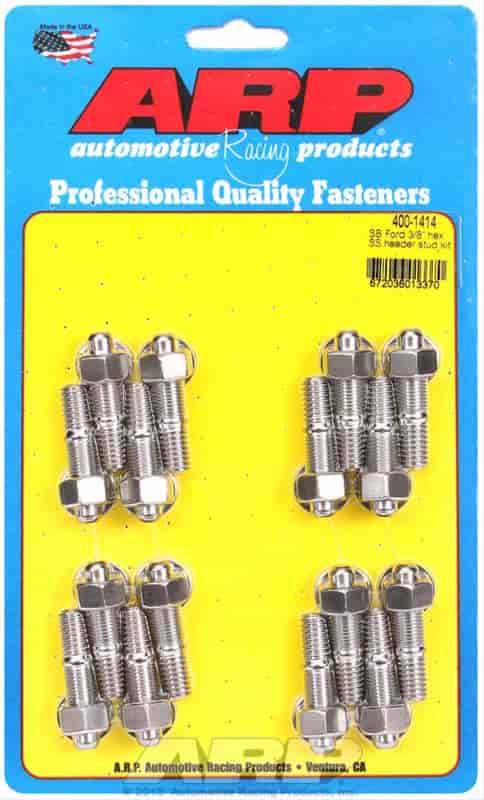 ARP SB Ford 3/8 hex SS header stud kit - 400-1414