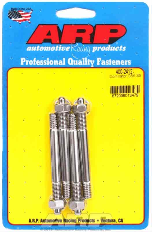 ARP Dominator with 1/2" or 1" SS spacer carb stud kit - 400-2412