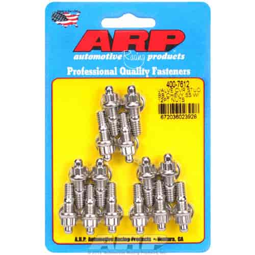 ARP BB Chevy stamped steel covers SS 12 pt valve cover stud kit - 400-7612