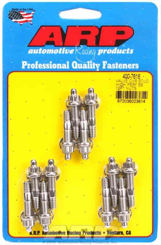 ARP Hi-perf SS 12pt valve cover stud kit, 12pc - 400-7616