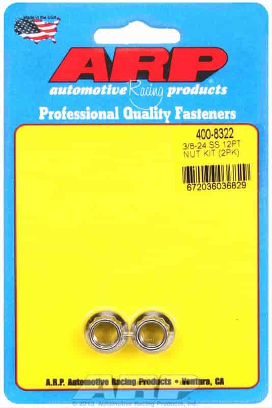 ARP 3/8-24 SS 12pt nut kit - 400-8322