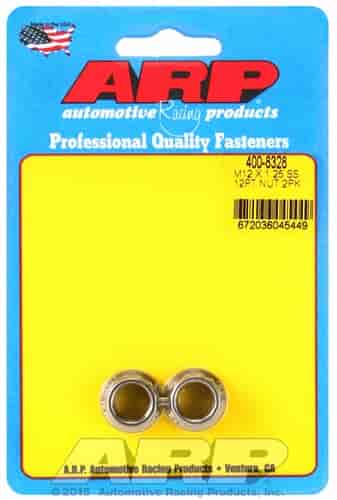 ARP M12 X 1.25 (.750 collar) SS 12pt nut kit - 400-8328