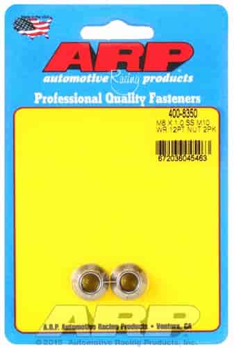 ARP M8 X 1.00 (M10 wr) SS 12pt nut kit - 400-8350
