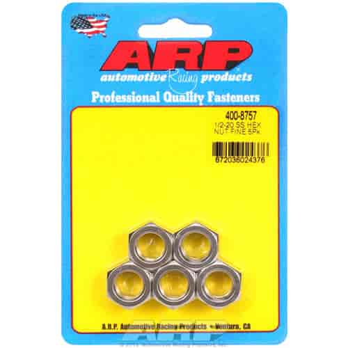 ARP 1/2-20 SS fine hex nut kit - 400-8757