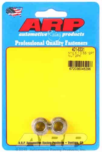 ARP M10 X 1.0 SS 12pt nut kit - 401-8331