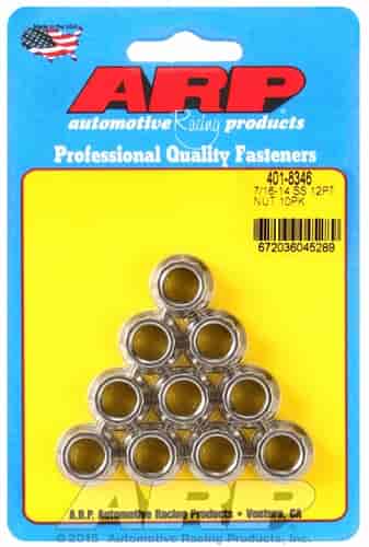 ARP 7/16-14 SS 12pt nut kit - 401-8346