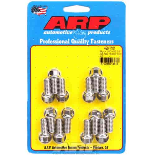 ARP Buick 350-455 3/8 SS hex header bolt kit - 420-1101