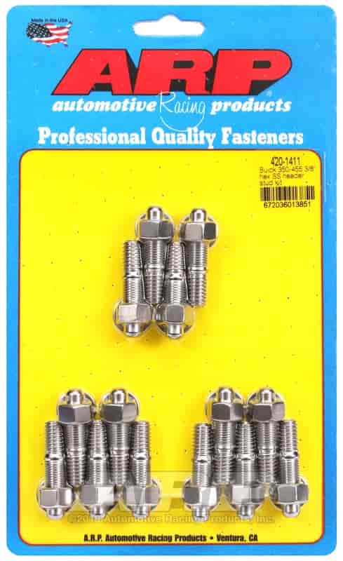 ARP Buick 350-455 3/8" SS hex header stud kit - 420-1411