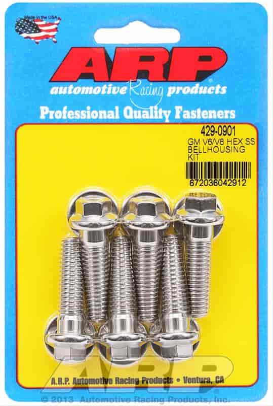 ARP GM V6/V8 SS hex bellhousing bolt kit - 429-0901