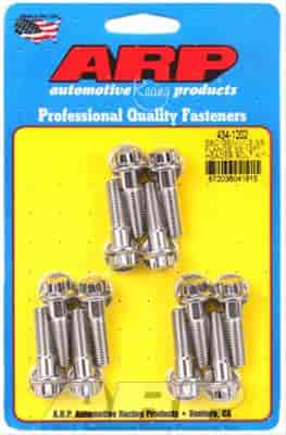 ARP SBC/GENIII LS 3/8 flange SS 12pt header bolt kit - 434-1202