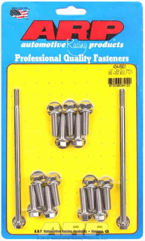ARP LS1 LS2 SS hex oil pan bolt kit - 434-6901