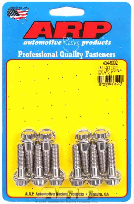 ARP LS1 LS2 SS 12pt valley cover bolt kit - 434-8002