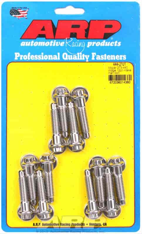 ARP Mopar 273-440 wedge 12pt intake manifold bolt kit - 444-2101