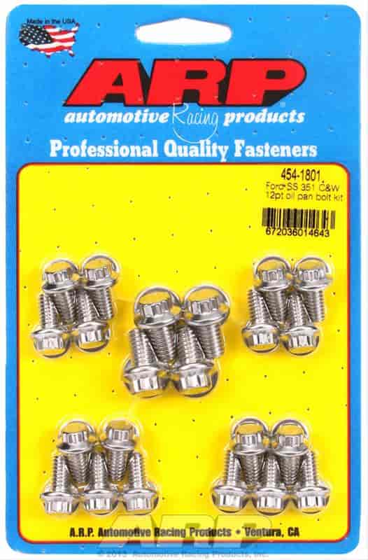 ARP Ford SS 351C & W 12pt oil pan bolt kit - 454-1801
