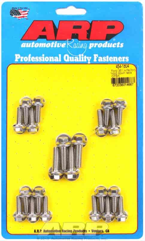 ARP Ford 351, w/factory hold down rails, oil pan bolt kit - 454-1804