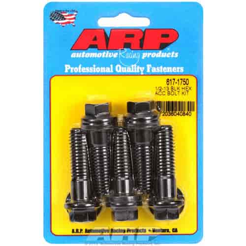ARP 1/2-13 x 1.750 hex black oxide bolts - 617-1750