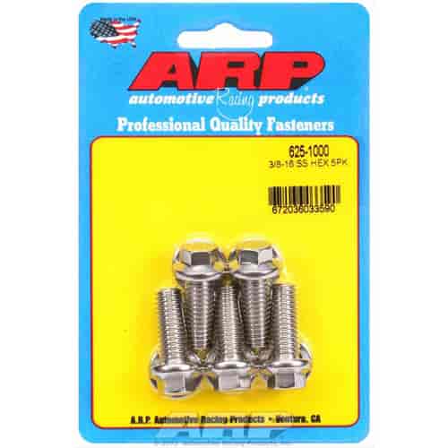 ARP 3/8-16 x 1.000 hex 7/16 wrenching SS bolts - 625-1000