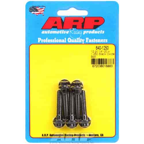 ARP 1/4-20 x 1.250 12pt black oxide bolts - 640-1250