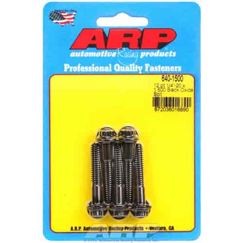 ARP 1/4-20 x 1.500 12pt black oxide bolts - 640-1500