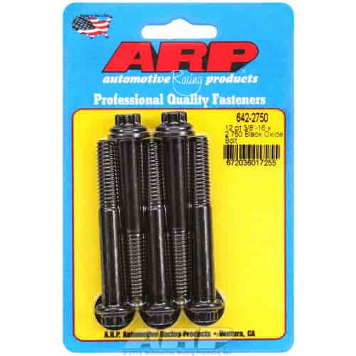 ARP 3/8-16 x 2.750 12pt black oxide bolts - 642-2750